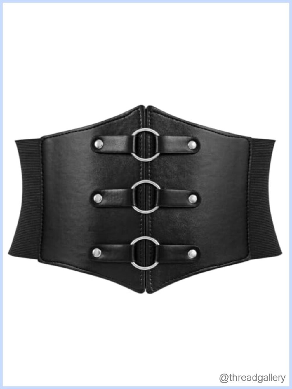 Women's PU Leather Wide Elastic Corset Waist Belt Steampunk Halloween Costume